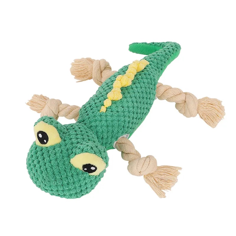 Dog Sound Toy Bite-resistant Molar Pet Alone Relieving Stuffy Training Small Puppy Golden Retriever Supplies - Lizard Plush Toy
