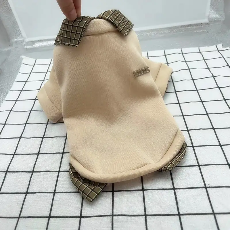 Fake Two-piece Collar Sweater Thin Velvet Dog