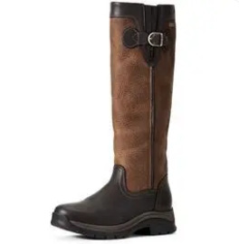 Leather Boots With A Round Toe Thick Sole And Belt Bucklewaterproof