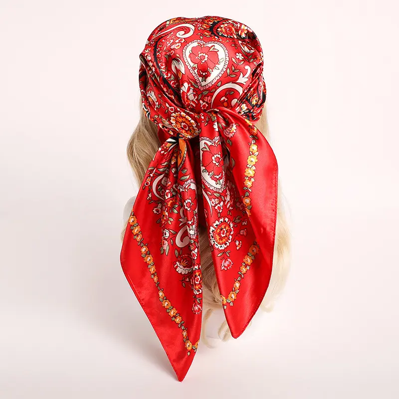 Nordic-striped Silk Scarf Same Style As