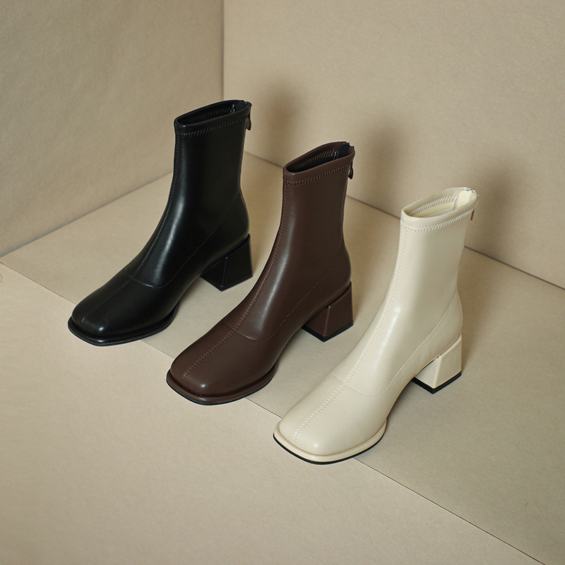 Microfiber Heeled Ankle Boots, picture 4 of 5