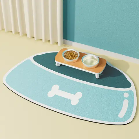 Pet Feeding Mat Silicone Non-slip Waterproof Splash-proof Mat