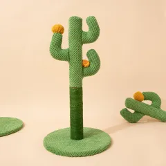 Masson Cactus Cat Scratch Board Sisal Scratching Pole Climber For Pet Cat Cat Toy Supplies Grinding Claw Scratching - Cactus Large - View 1
