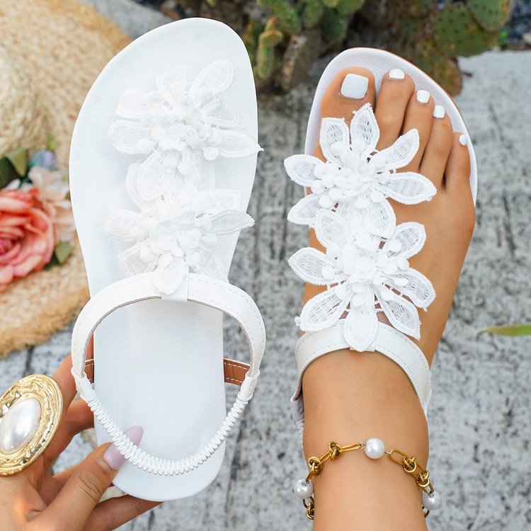 Floral Flip-Flop Sandals, picture 6 of 8