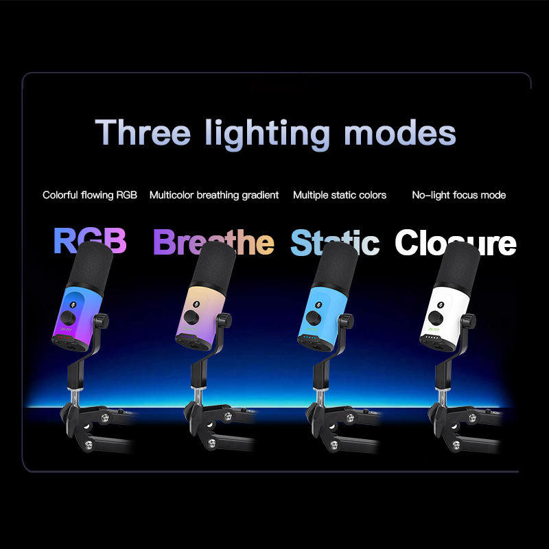 ZX777 Moving Coil XLR USB Dual-mode Noise Reduction Microphone