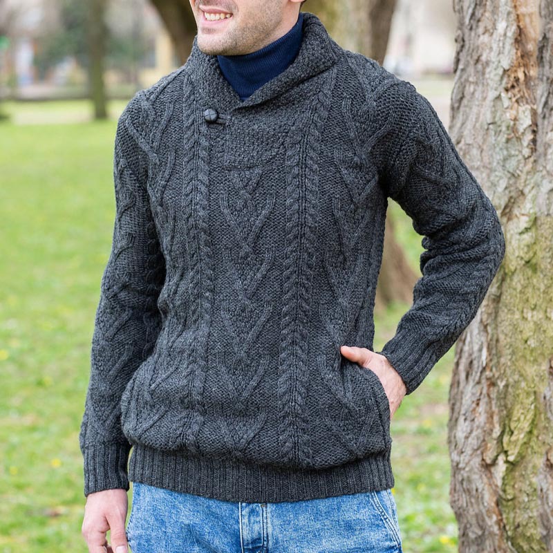 Solid-Color Long-Sleeve Knit Sweater, picture 7 of 9