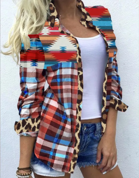 Women's 3D Digital Printing Gradient Color Polo Collar Top Youth Simplicity Casual Ladies Shirt 12 Colors - Shop at LoveMi