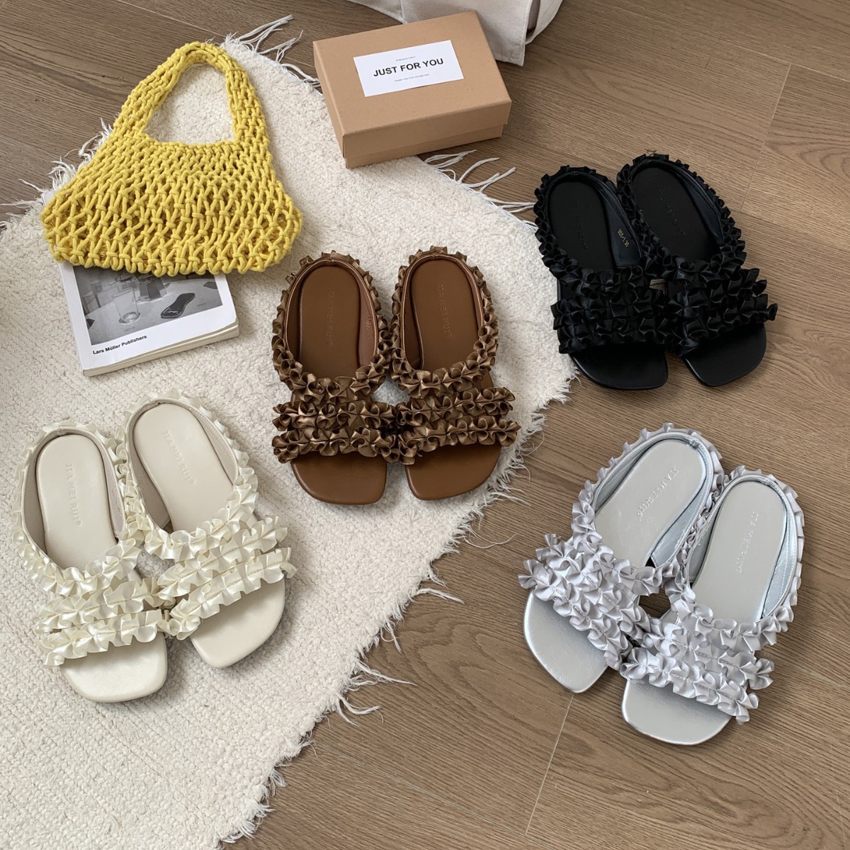 Womens French-style Square-toe Open-toe Sandals
