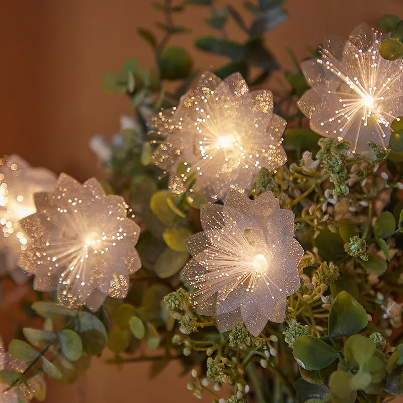 LED Optical Fiber Flower Light String Flashing