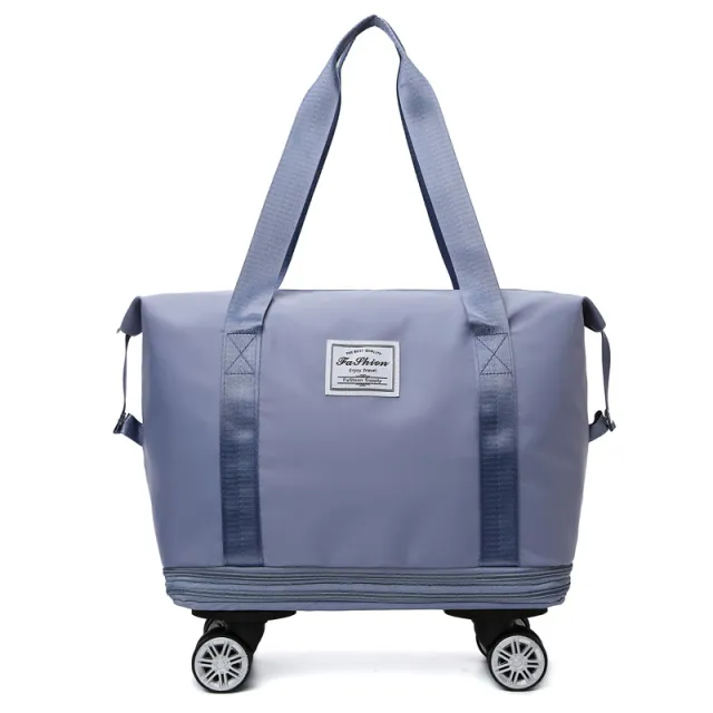 Universal Wheel Expandable Luggage Oversized Capacity Travel Bag Blue - Shop at LoveMi