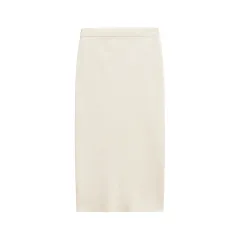 New Round Neck Belt Knitted Top Knitted Simple Temperament Midi Dress 4192063 Suit - Skirt-S - View 1