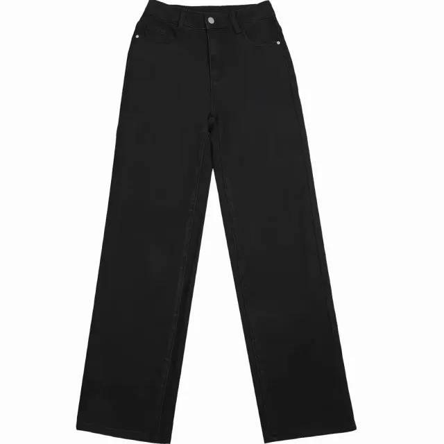 Black Wash Straight Stretch Casual Trousers Black - Shop at LoveMi