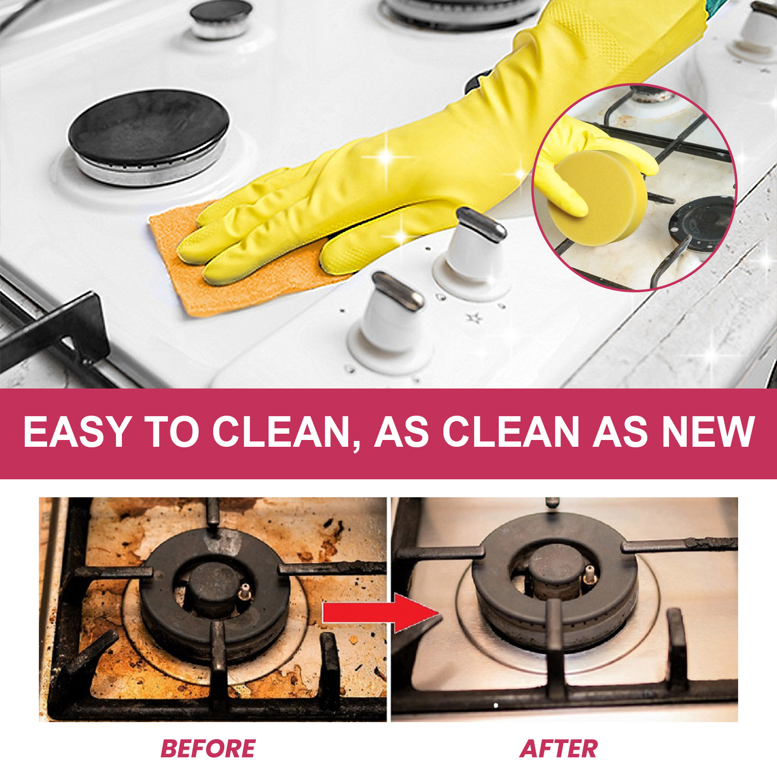 Title 7, Multi-functional Kitchen Cleaner Tile Range Hoo...