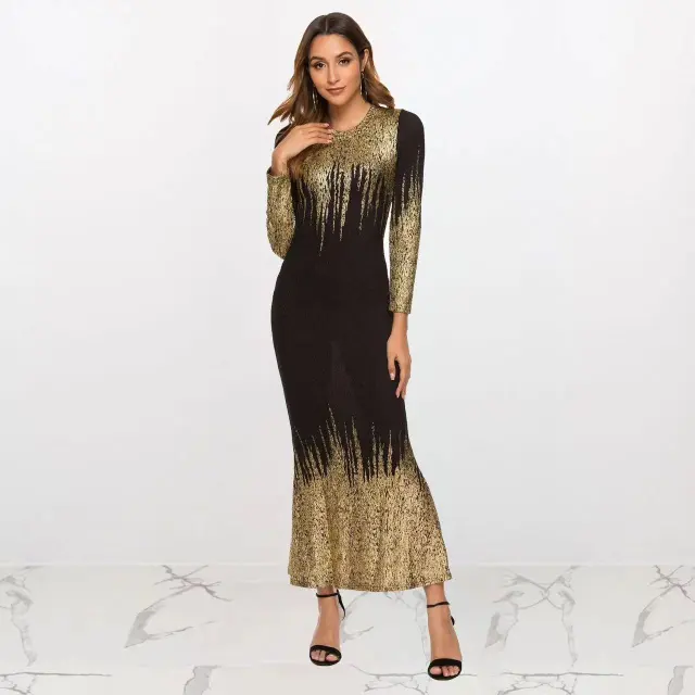 Autumn And Winter Fishtail Dress For Women Gold - Shop at LoveMi