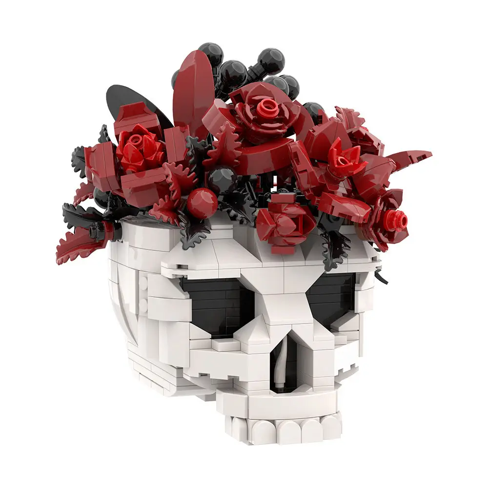 Skull Flower Mini Building Block Toy