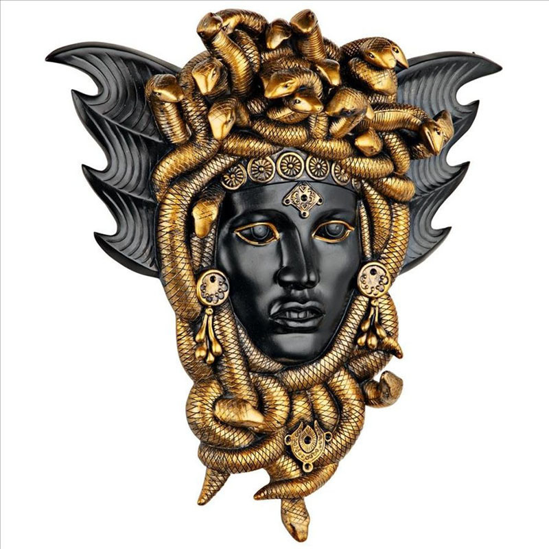 Title 2, Medusa Greek Snake Head Wall Plaque Resin Wall ...