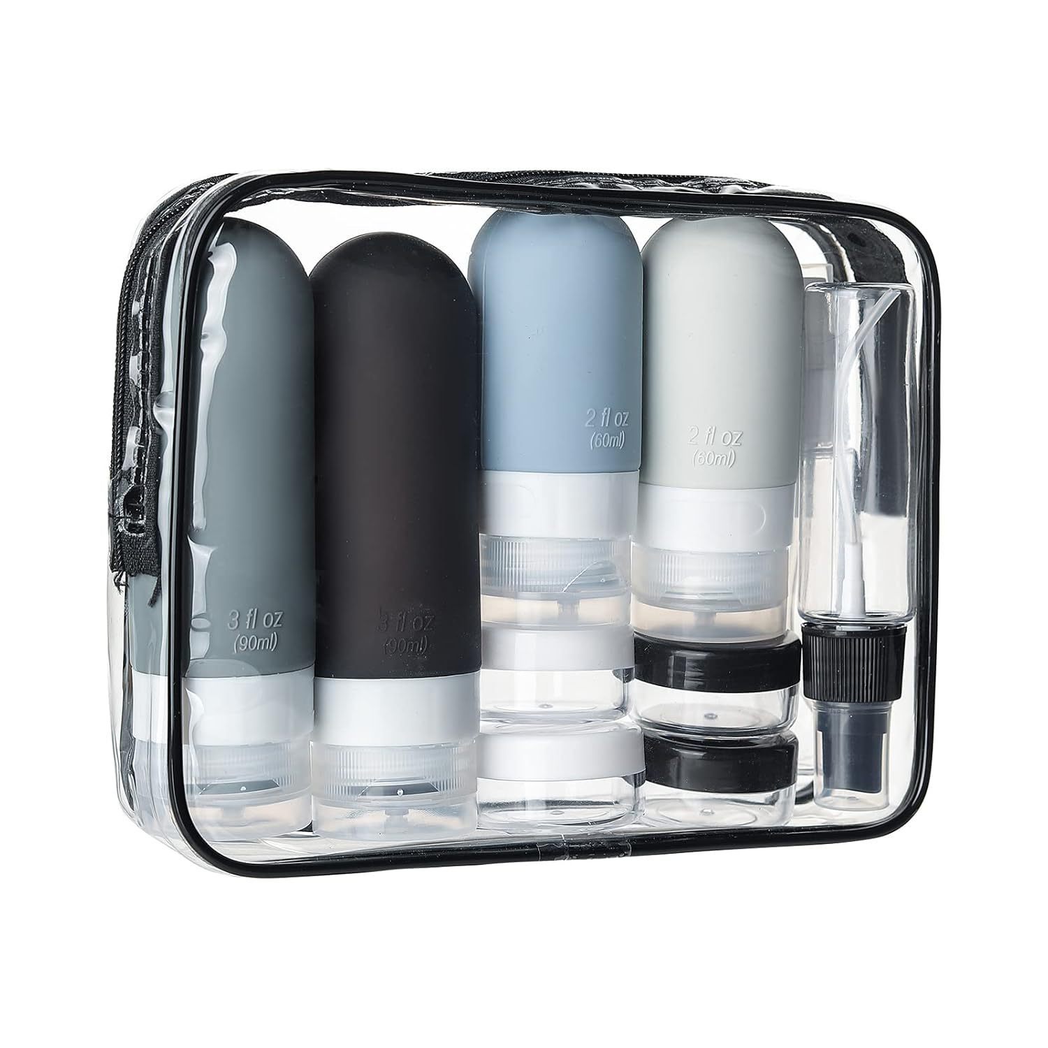 Set de flacons de voyage 16 pièces — Bouteilles silicone réutilisables 1