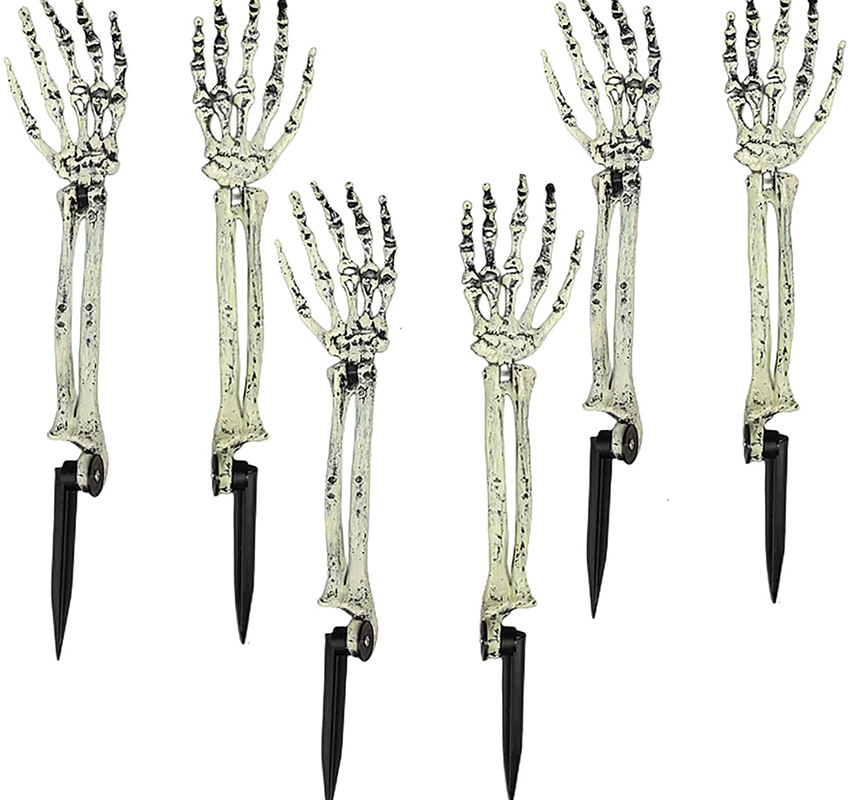 Title 2, Halloween Decorations Simulation Hand Bone Skel...