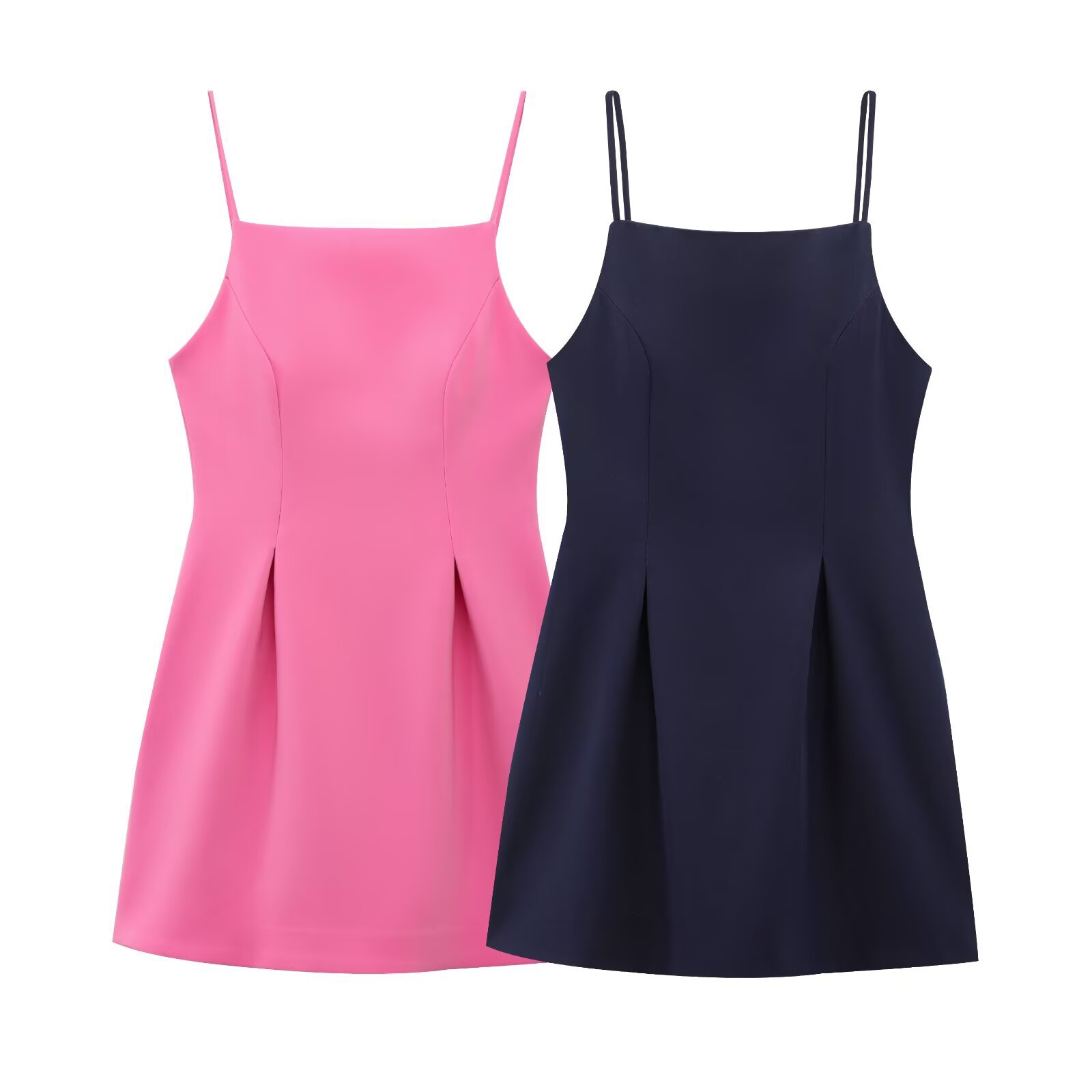 European And American Style Pleated Short Version Dress