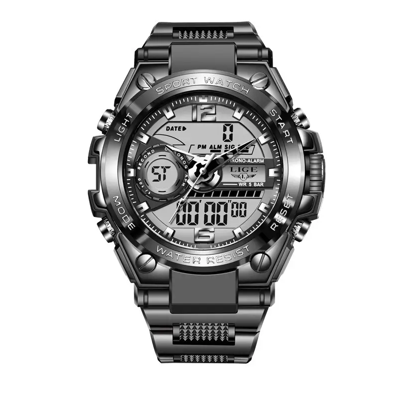 Dual Display Advanced Quartz Fashion Electronic Sports Watch