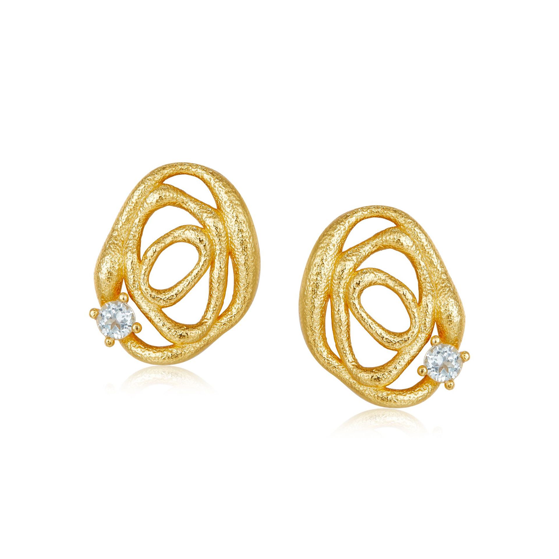 Sterling Silver Linear Stud Earrings