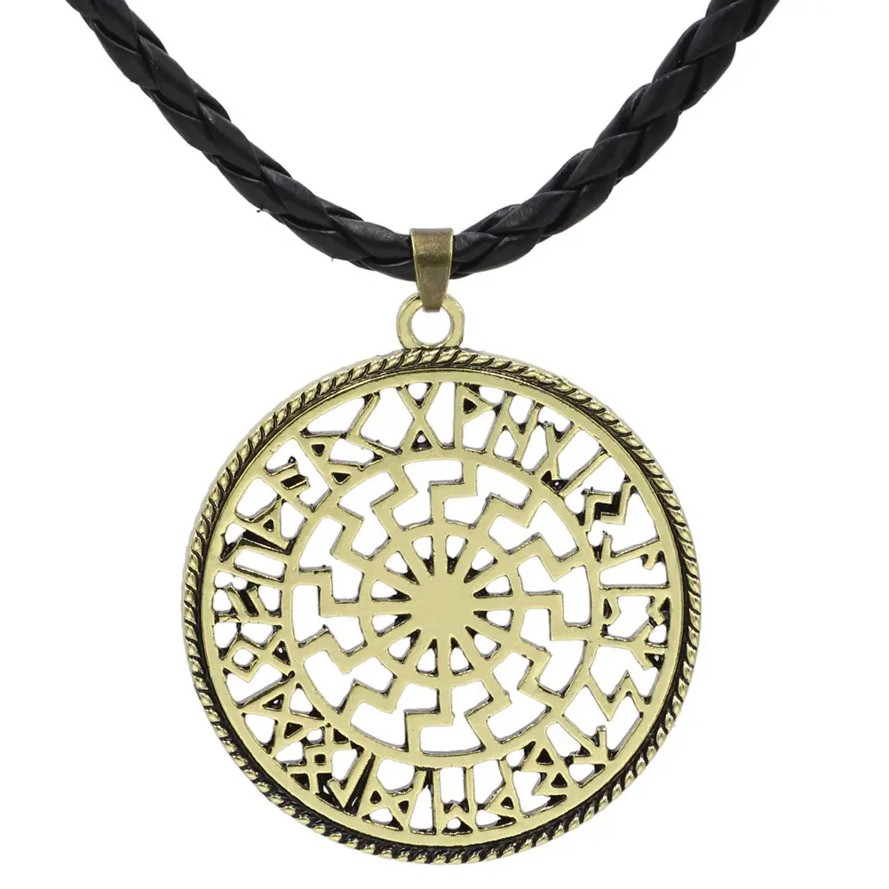 Retro Hollow Sun Gear Lunavin Men's Necklace