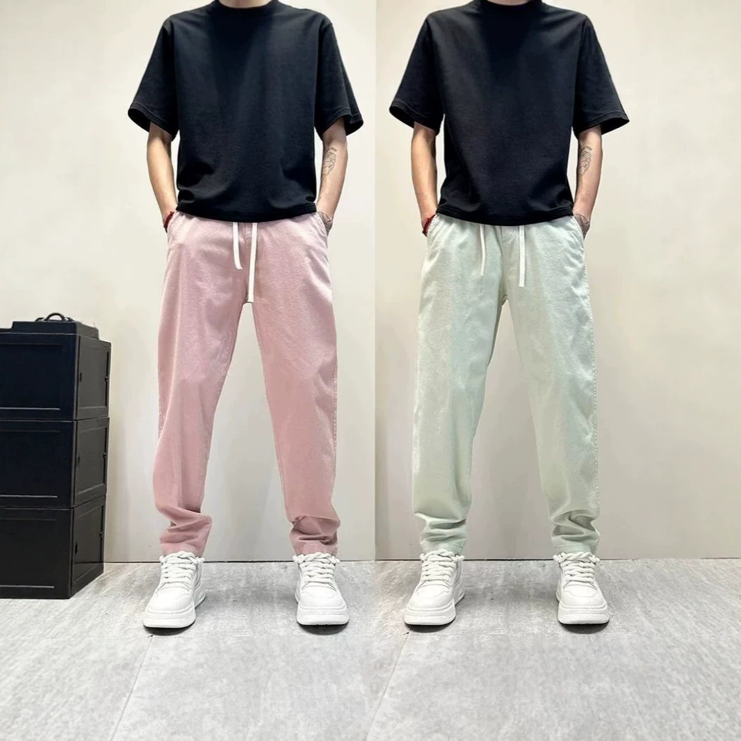 Men's Slim-Fit Straight Cut Casual Pants