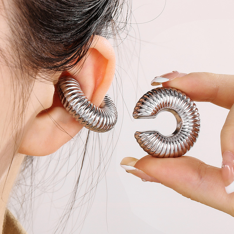 French Style Popular Donut Ear Clip - Image 22