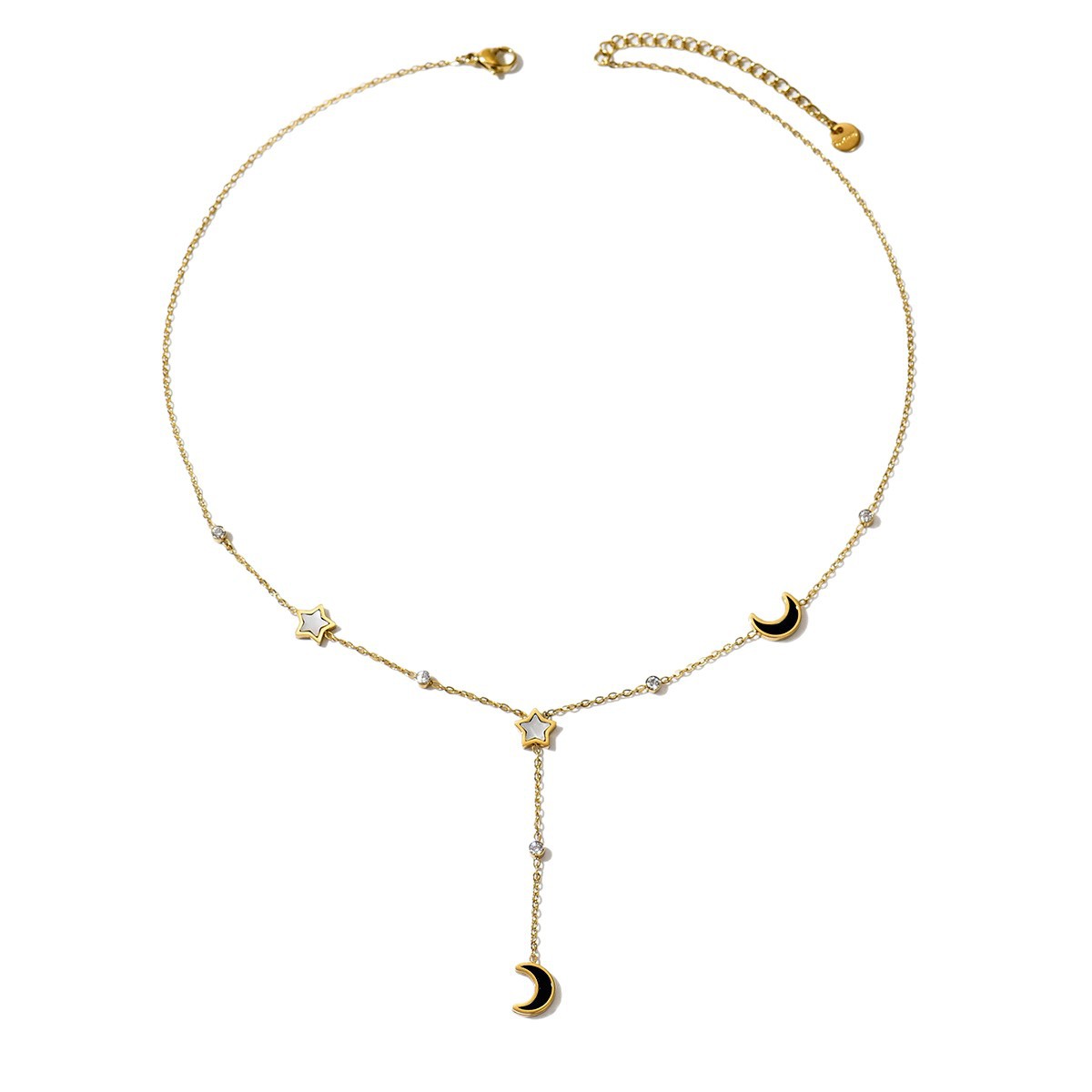 14k Gold Y-shaped Necklace And Polished Bracelet Set thumbnail 5