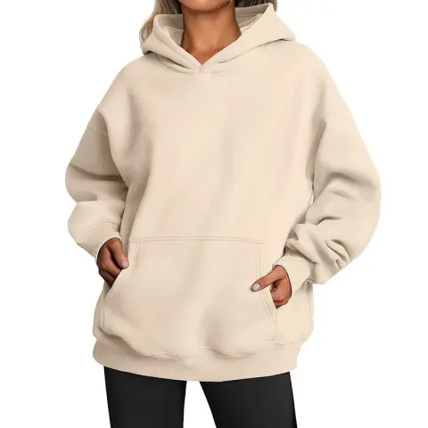 Women's Hoodies with Pockets Fashion Solid Sweatshirt Oversized Hooded