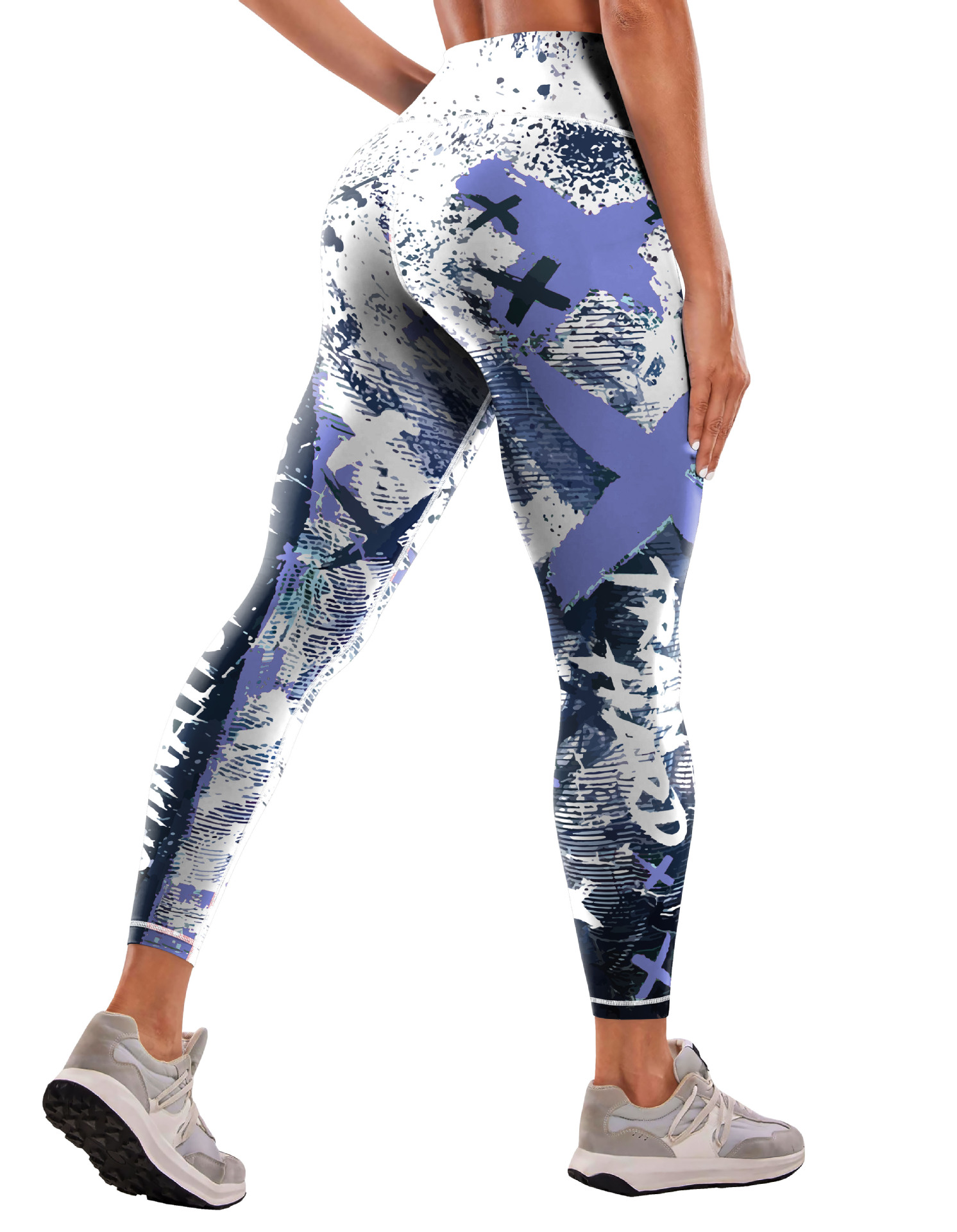 Title 22, Pantalon de yoga imprimé sport fitness taille h...