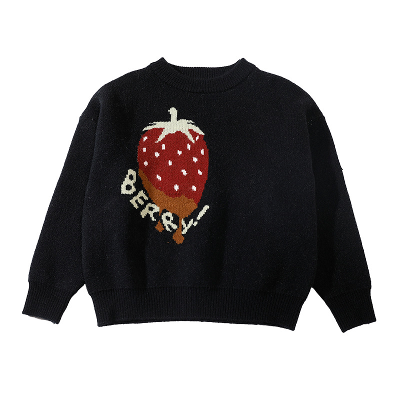 Spring And Autumn Mother daughter Matching Outfit Western Style Girl's Cardigan Sweater Coat Wide Leg Pants Suit Black - Shop at LoveMi