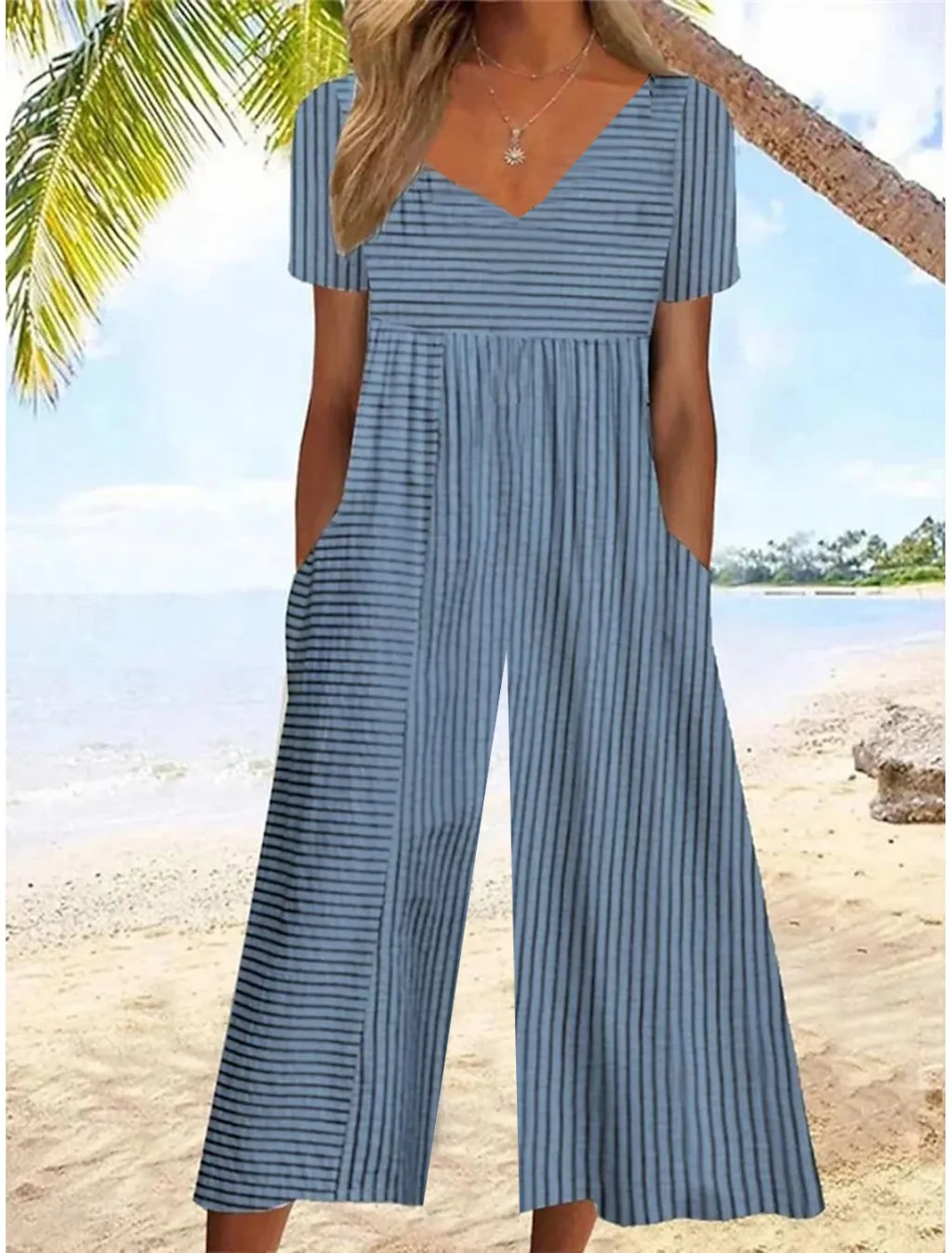 Women's Sling Long Dress Plus Size - Black Line D791