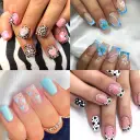 24 Pieces Nail Art High Fashion Simple Rhinestone Butterfly Flower Cow Wear Nail view 16