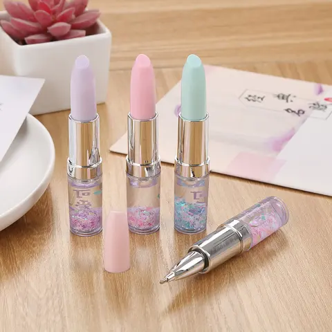 Creative Stationery Girl Heart Red Flow Sand Powder Signature