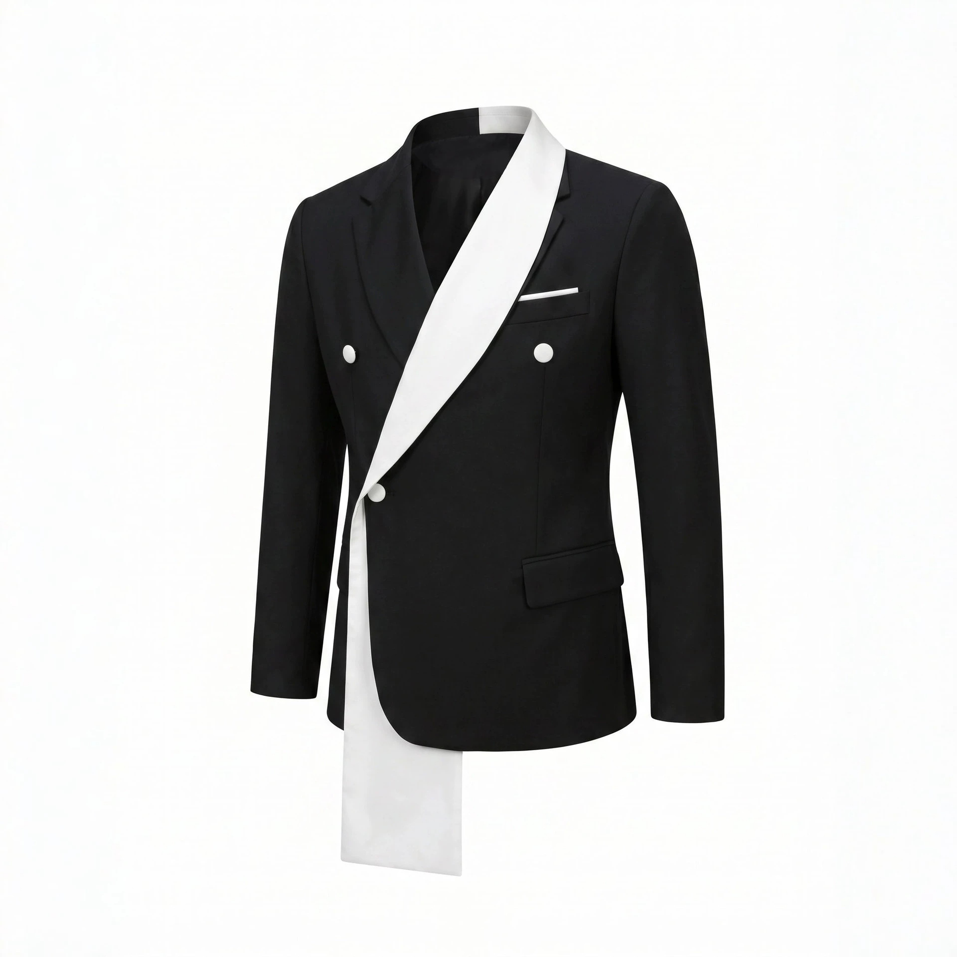 Mens Fashion Design Color-blocked Suit Jacket