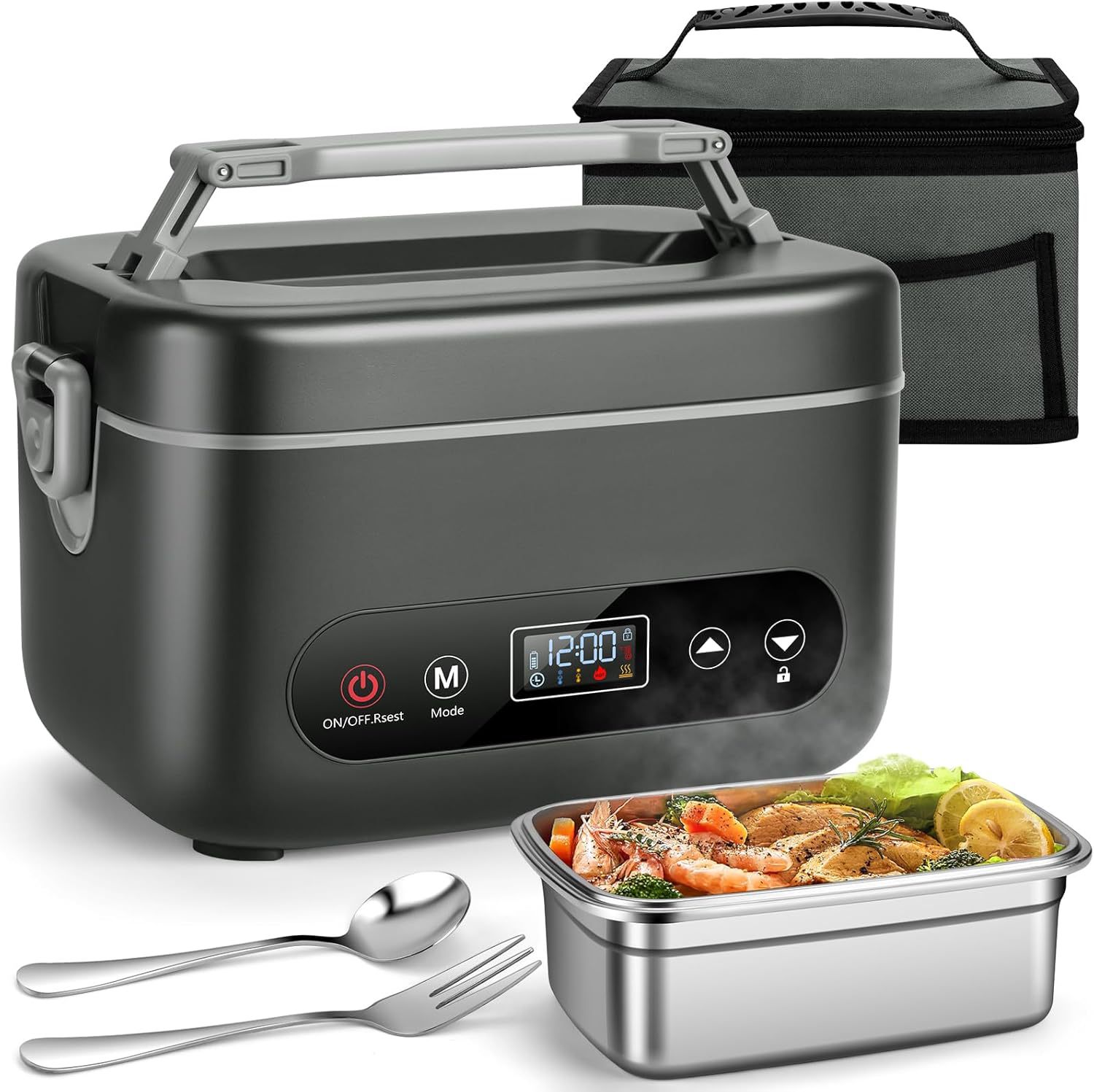 Charging Heating Lunch Box For Office Workers With Inner Liner Compartment Insulated And Portable - Image 5