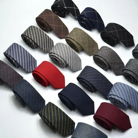 Men's Tie Super Narrow Wool-like Elegant