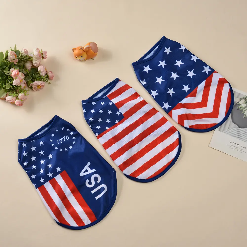 Independence Day Pet Thin Breathable Vest