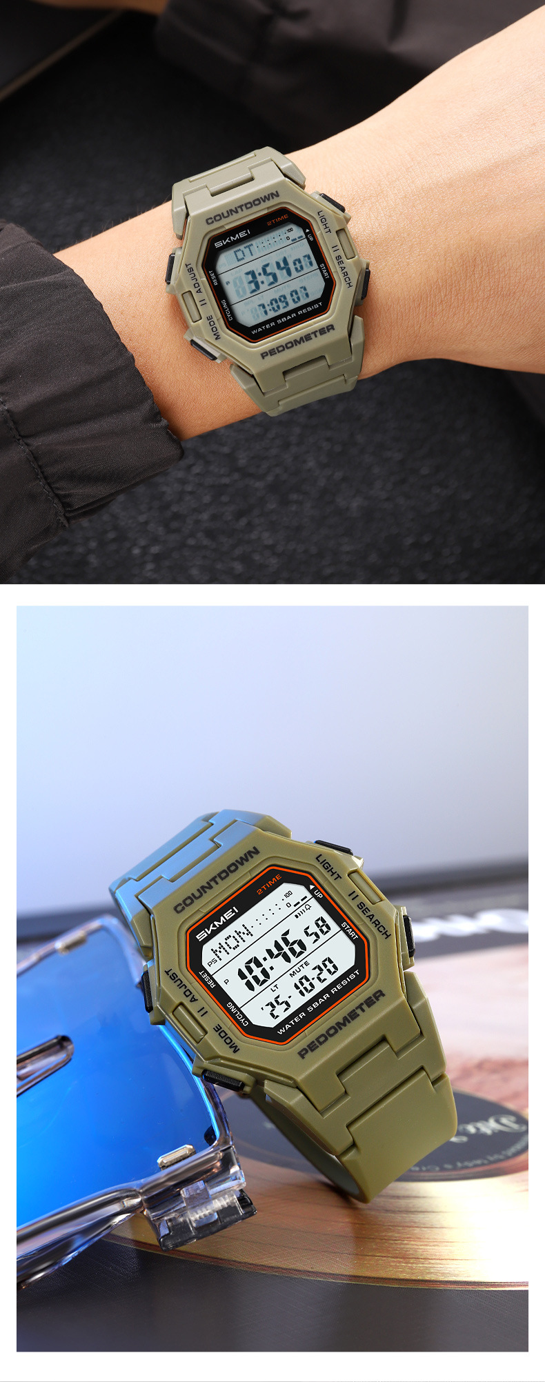 Skmei 2596 Trendy Digital watch for men 49mm dial