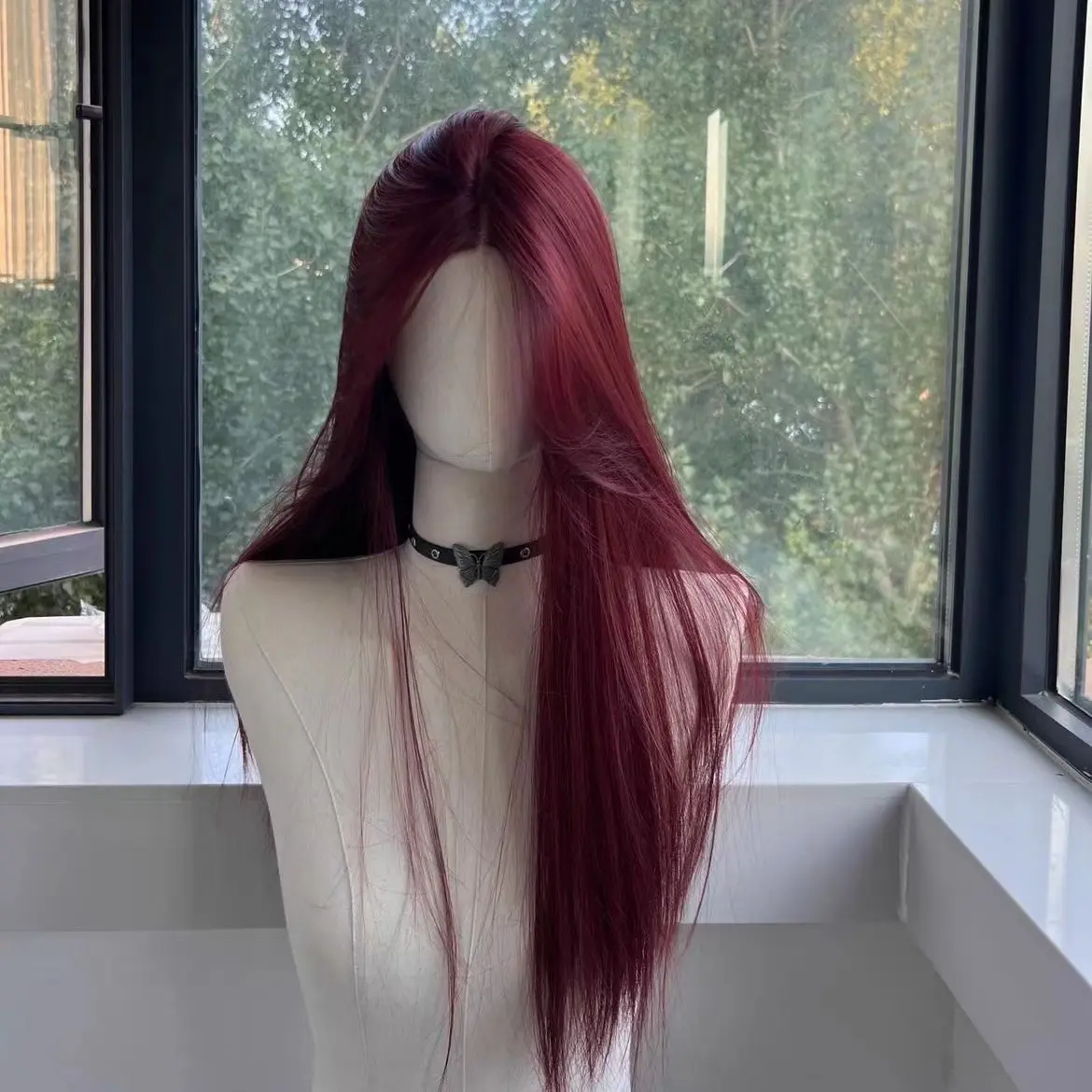 French-style Long Straight Bob Full-head Cap Wig