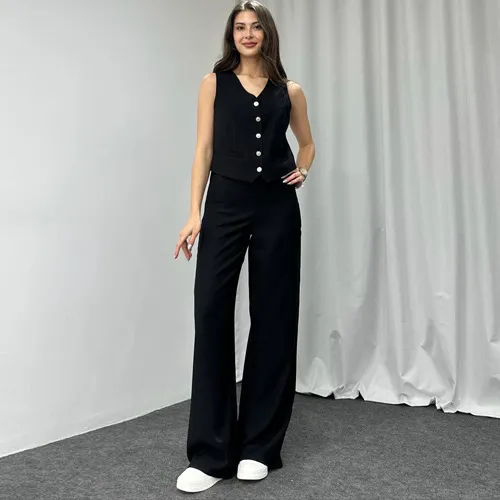 European And American Suit Women's Trousers High grade Two piece Suit Summer Black - Shop at LoveMi