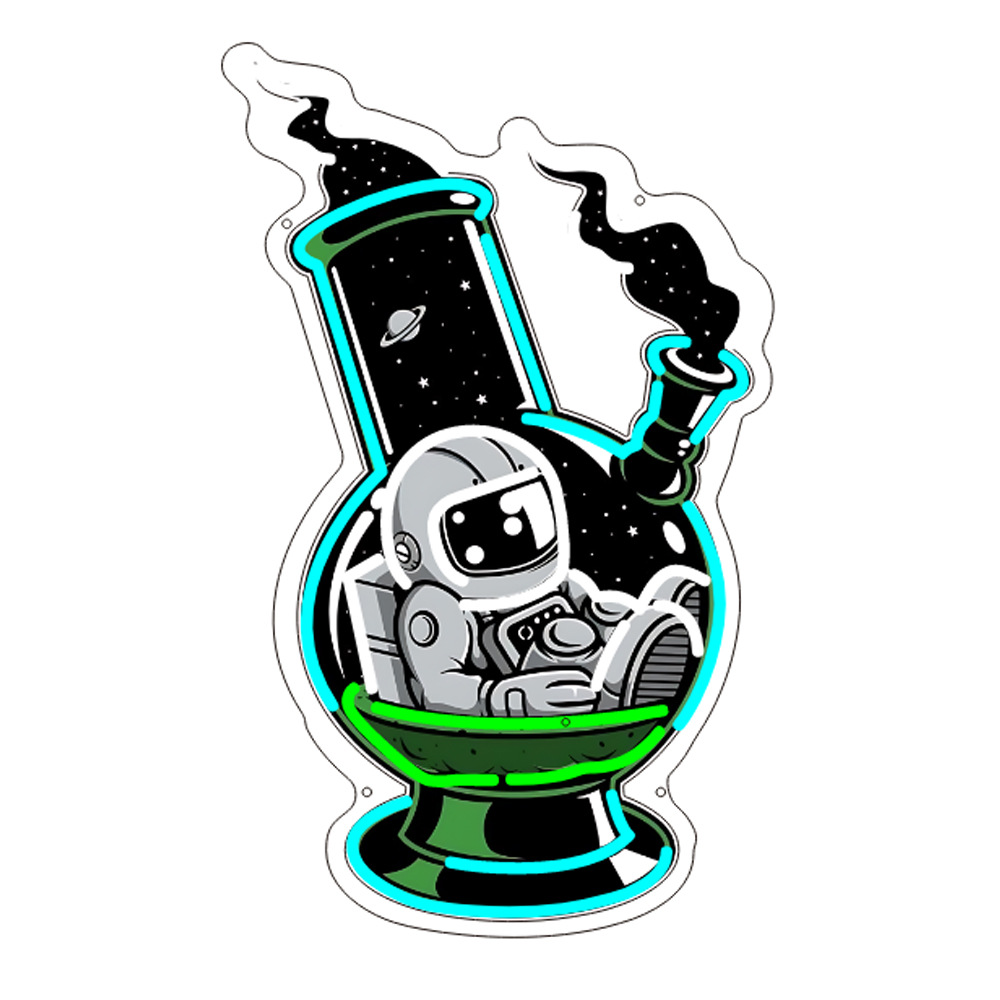 Printed Neon Light Smoking Monkey LED Astronaut Neon Light