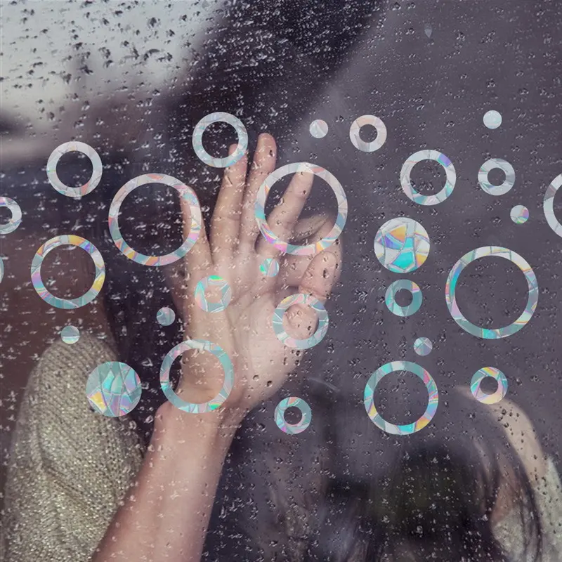 Non-adhesive Static Window Film 3d Glass Paper-cut for Decoration