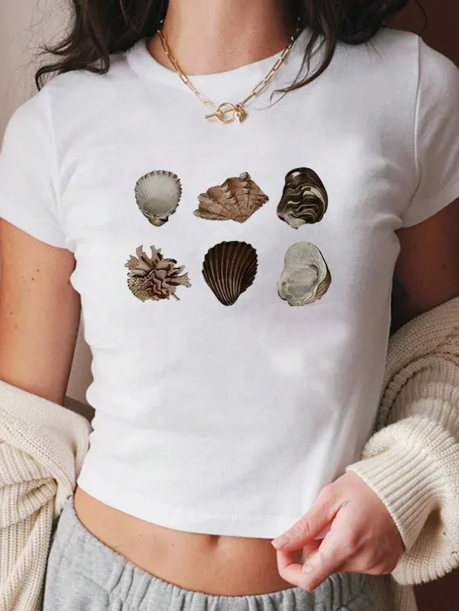 Women's Summer Slim Fit All-match Short Sleeve T-shirt - Syrow09-M