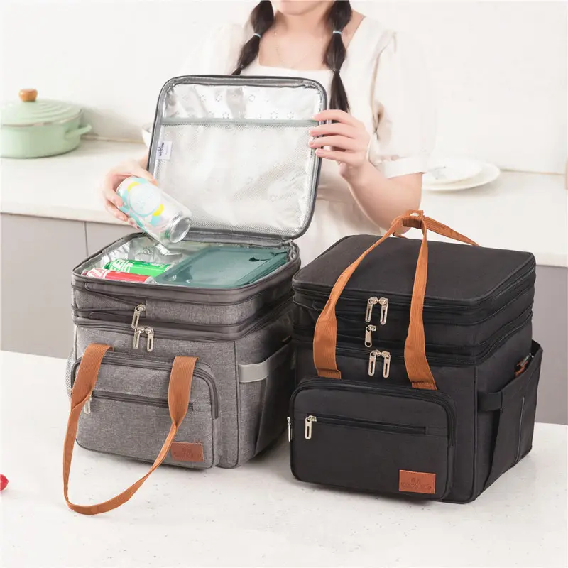 Double-layer High-capacity Lunch Bag