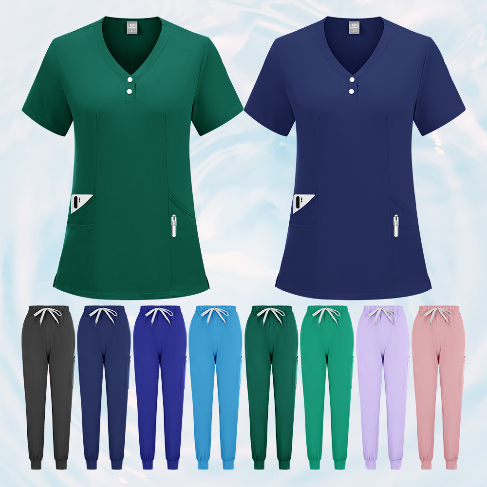 Work Uniform Scrub Top And Pants Nursing Set - Image 8