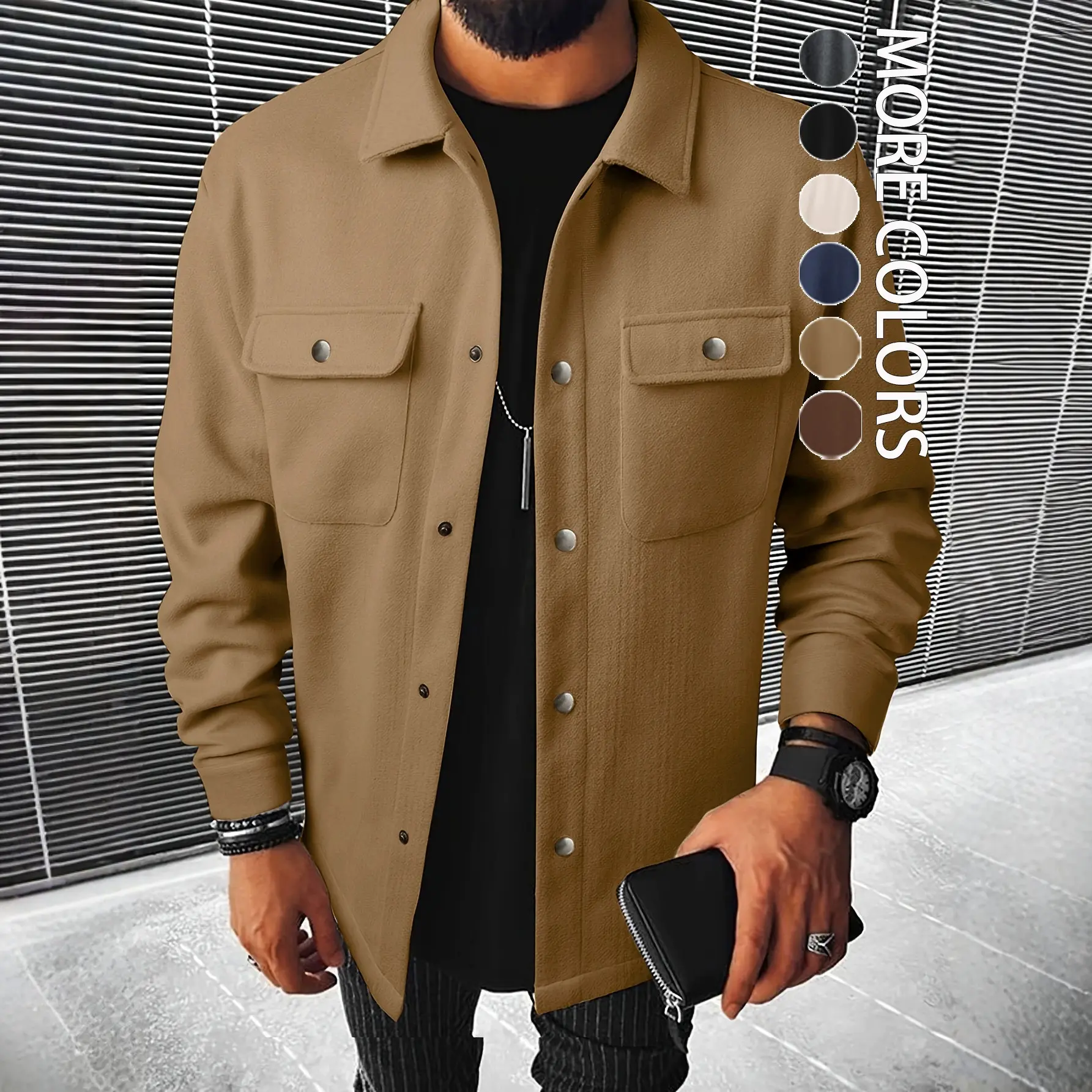 Men's Lapel Loose-fitting Coat Corduroy Jacket
