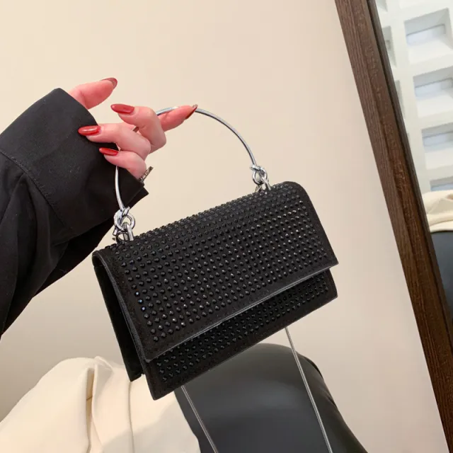 Chain Shoulder Bag Trendy Simple Black - Shop at LoveMi