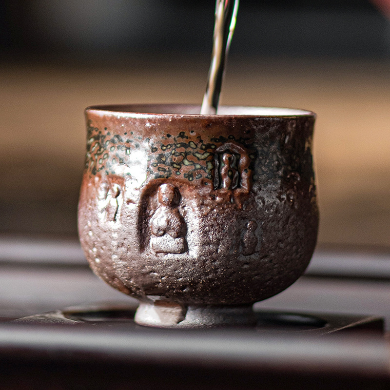 Dunhuang Cultural And Creative Chinese Retro Firewood Handmade Kung Fu Tea Cup